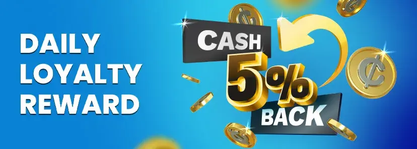 5% daily cashback banner